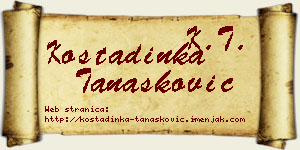 Kostadinka Tanasković vizit kartica